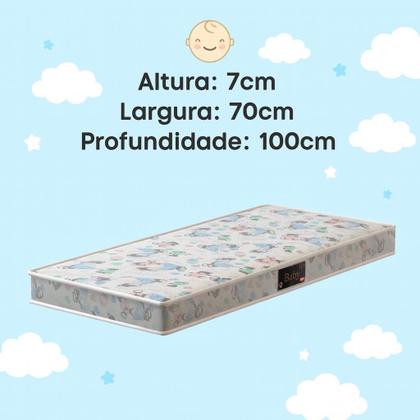 Imagem de Colchão Cama Montessoriana Pequena Solteiro PROBEL100x70 Baby Bebe Criança Cercadinho Método Montessori Independência
