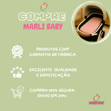 Imagem de Colchão Carrinho Bebê Acolchoado Colchonete Moises Algodão