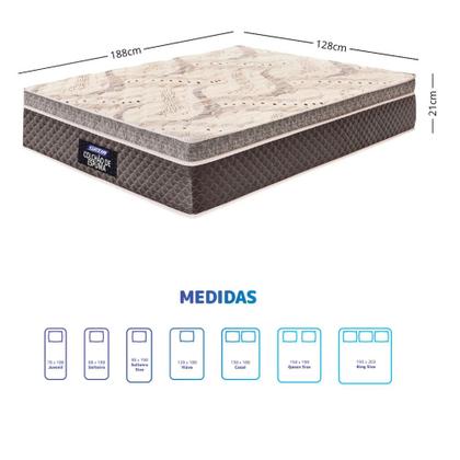 Imagem de Colchão Casal 128cm Espuma Supreme Euro Gazin