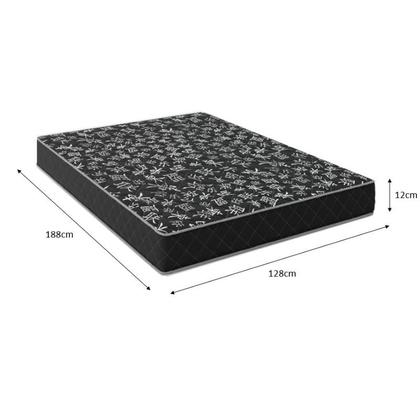 Imagem de Colchão Casal 138 Espuma D20 - Tampo Preto 12cm