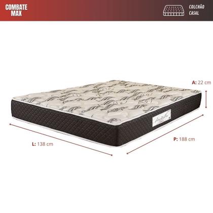 Imagem de Colchão Casal Ametista - Molas Ensacadas Espuma D33 188X138X22 - Prorelax