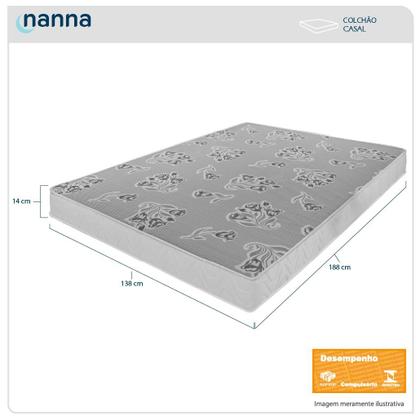 Imagem de Colchão Casal Andes Espuma D20 138x188x14cm