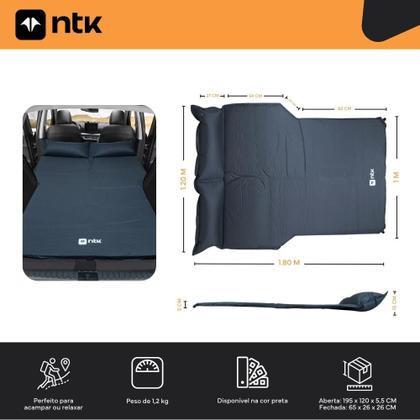 Imagem de Colchão Casal Auto Inflável 180x130x5cm Poliéster PVC Doblo NTK