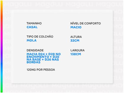 Imagem de Colchão Casal Castor Mola Ensacadas/Pocket