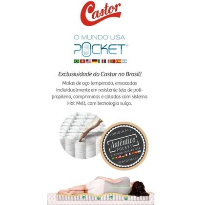 Imagem de Colchão Casal Castor Revolution Pocket 138x188x27