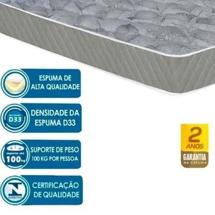 Imagem de Colchão Casal Castor Sleep Max D33 Espuma 138x188x25Cm
