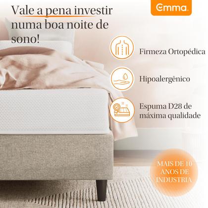 Imagem de Colchão Casal de espuma D28 Emma Basics 17cm - Ortopédico e Hipoalergênico com 5 anos de garantia