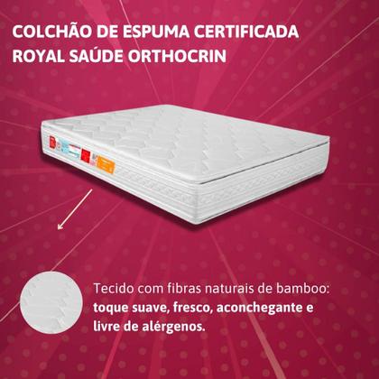 Imagem de Colchão Casal de Espuma Orthocrin Royal Saúde D45 Branco Pillow Top Casal Medida Especial 128X188X28 Espuma Certificada Conforto Firme