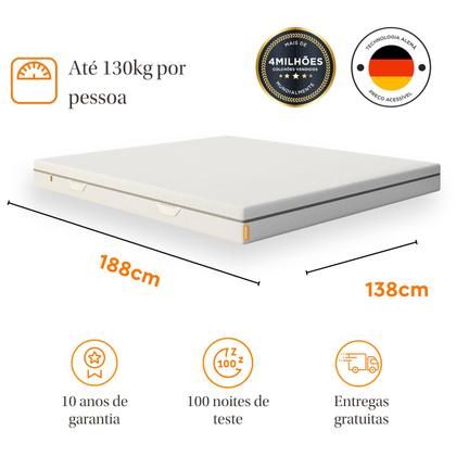 Imagem de Colchão Casal Emma Duo Comfort - 10 anos de garantia, conforto ortopédico dupla face - 138x188cm