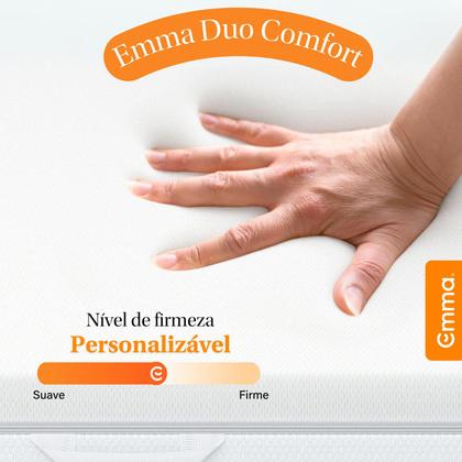 Imagem de Colchão Casal Emma Duo Comfort - 10 anos de garantia, conforto ortopédico dupla face - 138x188cm