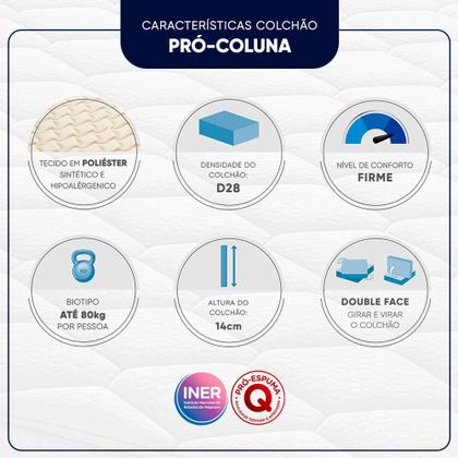 Imagem de Colchão Casal Espuma D28 Americanflex Pro Coluna II 138x188x14cm