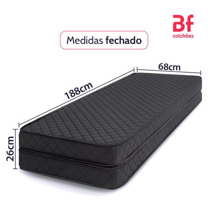 Imagem de Colchão Casal Espuma D33 Dobrável Multiuso 3 em 1 Firme a Vácuo - BF Colchões