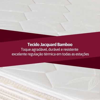 Imagem de Colchão Casal Espuma D33 Orthocrin Royal Saúde Pillow Top Bege Medida Especial 128x188x24 Tecido Antialérgico