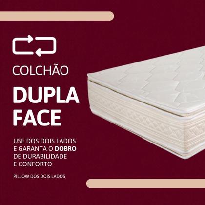 Imagem de Colchão Casal Espuma D33 Orthocrin Royal Saúde Plus Pillow top 138x188x24 Conforto Firme Tecido Antialérgico Alto Suporte
