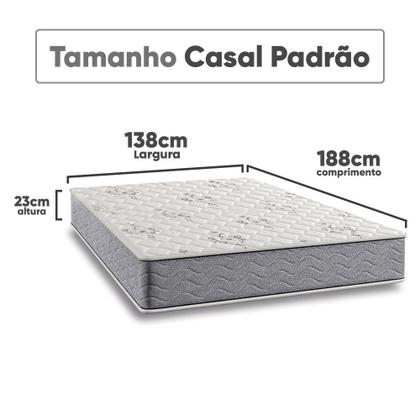 Imagem de Colchão Casal Espuma D33 Ortopédico Piemonte 138x188x23cm - Maestro Colchões