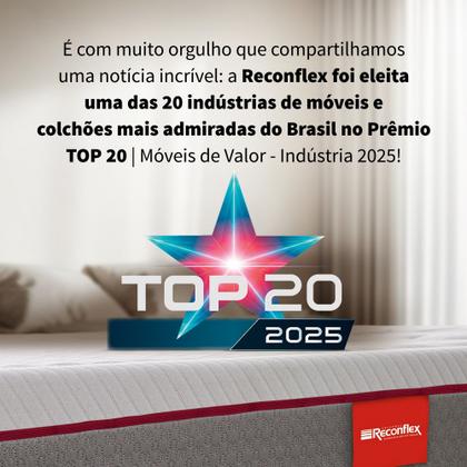 Imagem de Colchão Casal Espuma D33 Reconflex Max Saúde Premium Selado Malha Double Side ate 100kg 188x138x28