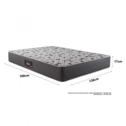 Imagem de Colchão Casal Espuma D45 138CMX17CMX188CM Ult Black Herval Cinza