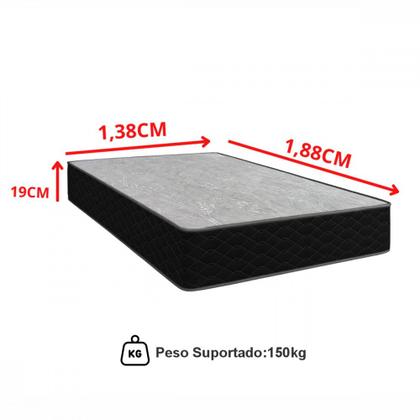 Imagem de Colchão Casal Espuma D45 Extra Firme 138x188x19 Suporta 150kg ApoloSpuma