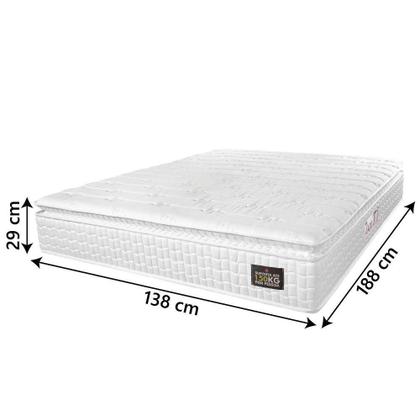 Imagem de Colchão Casal Espuma D45 Lazio Pillow Top 138x188cm