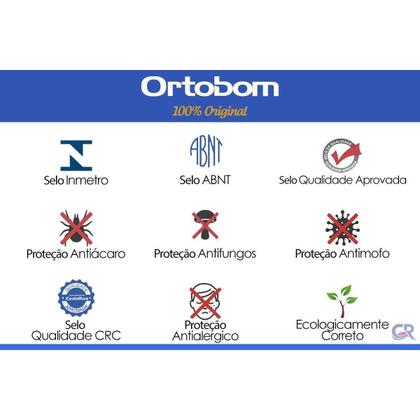 Imagem de Colchão Casal Espuma Ortobom Ortopédico D45 Airtech150 138X188X18