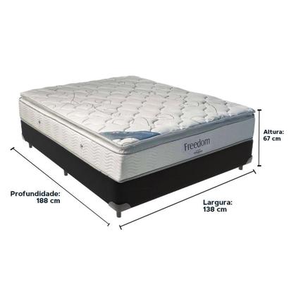 Imagem de Colchão Casal Freedom Ortobom Base Box Preto Espuma