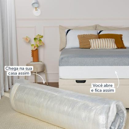 Imagem de Colchão Casal Guldi Dream Mola Ensacada (30x138x188) Cinza e Branco