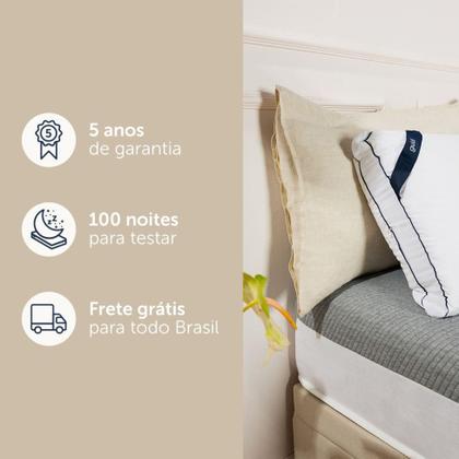 Imagem de Colchão Casal Guldi Dream Mola Ensacada (30x138x188) Cinza e Branco