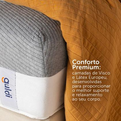 Imagem de Colchão Casal Guldi Dream Mola Ensacada (30x138x188) Cinza e Branco