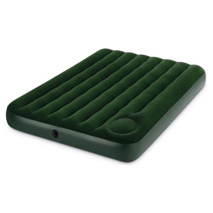 Imagem de Colchão Casal Inflável Flocked Verde com Bomba Interna Intex