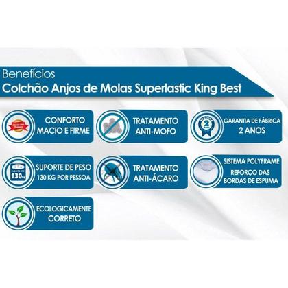 Imagem de Colchão Casal King Best + Cama Invicta Atacama