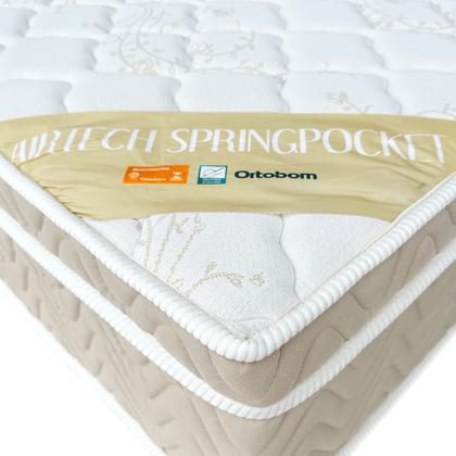 Imagem de Colchão Casal Mola Ensacada Airtech 138X188X25 Ortobom
