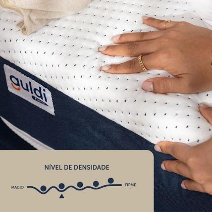 Imagem de Colchão Casal Mola Ensacada Guldi Macio (25x138x188) Azul e Branco