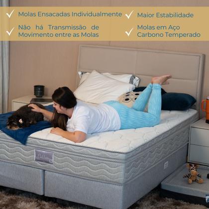 Imagem de Colchão Casal Mola Ensacada Probel Collin (138x188x30cm) Cinza
