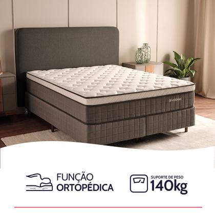 Imagem de Colchão Casal Molas Ensacadas Espuma D33 Firme e Pillow de Visco Power Sleep 138x188cm - BF Colchões