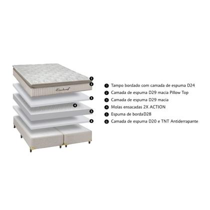 Imagem de Colchão Casal Molas Ensacadas Exclusif 138x188x30 Sankonfort