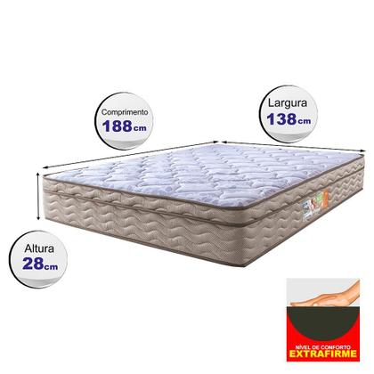 Imagem de Colchão Casal Ortopédico 138x188x28 One Face Espuma D33 Dourado