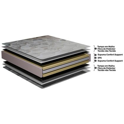 Imagem de Colchão Casal Ortopédico 138x188x32 Double Face Espuma D33 Dourado