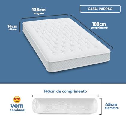 Imagem de Colchão Casal Ortopédico Adagio a Vácuo 100% Espuma 138x188x14cm Maestro Colchões