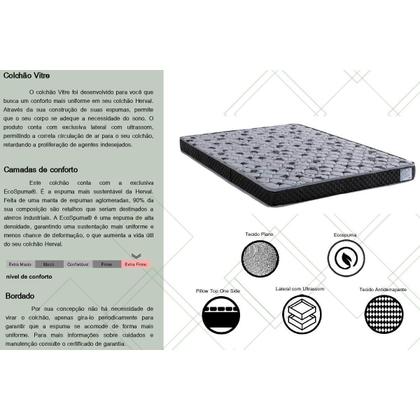 Imagem de Colchão Casal Ortopédico Ag 65 Vitre Pillow Top (138x188x14) - Herval