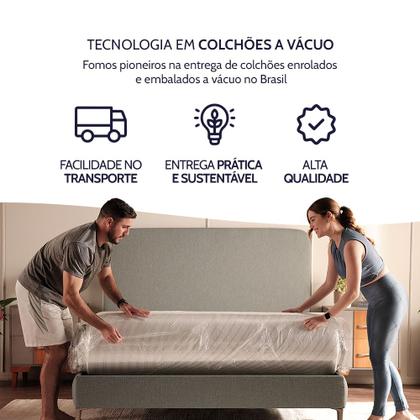 Colchão Casal Ortopédico de Espuma D45 a Vácuo 138x188cm BF Colchões Imagem de Colchão Casal Ortopédico de Espuma D45 a Vácuo 138x188cm BF Colchões