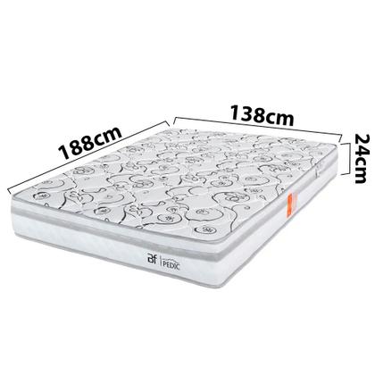 Imagem de Colchão Casal Ortopédico Firme Espuma D28 138x188x24cm BF Colchões