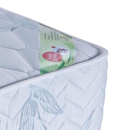 Imagem de Colchão Casal Ortopédico Madeira Ouro Azul Orthocrin 138x188x24 Conforto Extra Firme Tecido Antialérgico