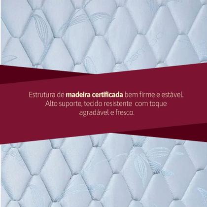 Imagem de Colchão Casal Ortopédico Madeira Ouro Azul Orthocrin 138x188x24 Conforto Extra Firme Tecido Antialérgico