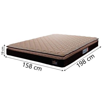 Colchão Casal Queen Espuma D33 Pillow Top Millenium 158x198x19cm Marrom ...