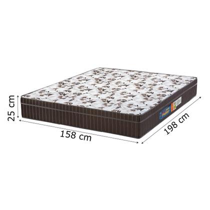 Imagem de Colchão Casal Queen Espuma Orthoface Polar 158x198x25cm Marrom - Suporta Até 120kg Por Pessoa