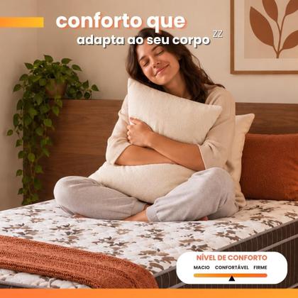 Imagem de Colchão Casal Queen Espuma Orthoface Polar 158x198x25cm Marrom - Suporta Até 120kg Por Pessoa