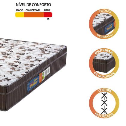 Imagem de Colchão Casal Queen Espuma Orthoface Polar 158x198x25cm Marrom - Suporta Até 120kg Por Pessoa