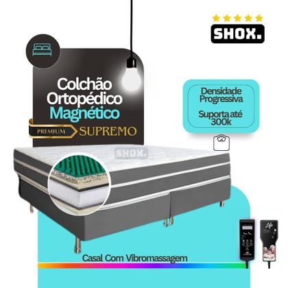 Imagem de Colchão Casal Shox Supremo Com Vibromassagem Ortopédico 188x138x035cm