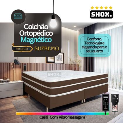 Imagem de Colchão Casal Shox Supremo Com Vibromassagem Ortopédico 188x138x035cm