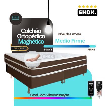 Imagem de Colchão Casal Shox Supremo Com Vibromassagem Ortopédico 188x138x035cm
